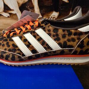 Adidas SL 72 OG Leopard Faux Fur Sneakers Retro Originals Sneakers JI0189 Sz 7.5